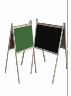 Fa Rajztábla, kétoldalas, mágneses, lábon álló