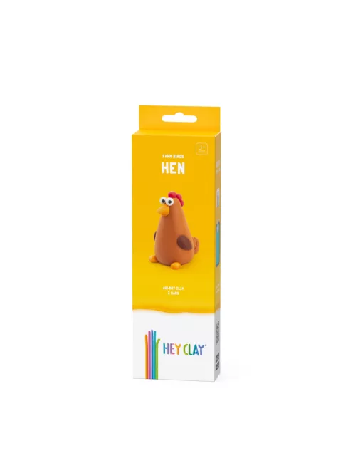 Gyurma klt., Hey Clay, tyúk, 3 tégely, 7x22 cm dob.