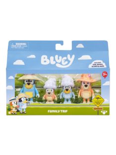Bluey figura, 4 db,  családi utazás, 6-8 cm, 23x17 cm dob.