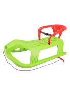 Műanyag szánkó háttámlával Baby Mix SNOW STAR zöld, RAKTÁRON