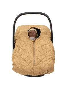 Téli steppelt védőhuzat 0+ autósülésre, bézs