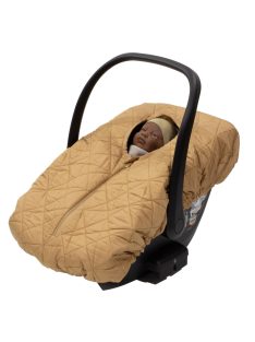 Téli steppelt védőhuzat 0+ autósülésre, bézs