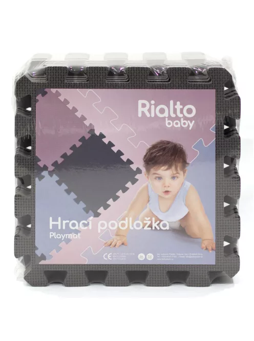 Puzzle habszivacs játszószőnyeg Cool Gray 90x90 cm