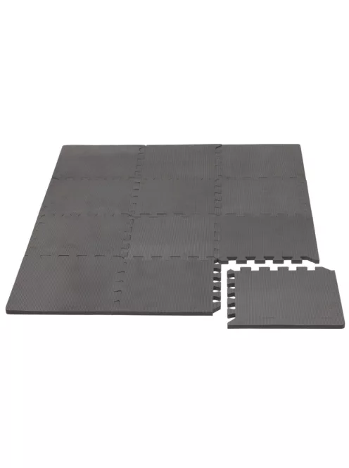 Puzzle habszivacs játszószőnyeg szegéllyel Cool Grey 92x122 cm