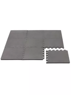   Puzzle habszivacs játszószőnyeg szegéllyel Cool Grey 92x92 cm