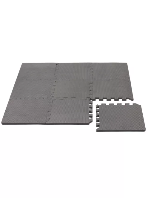 Puzzle habszivacs játszószőnyeg szegéllyel Cool Grey 92x92 cm