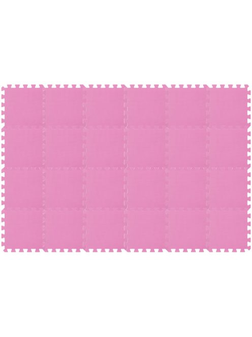 Puzzle habszivacs játszószőnyeg szett Pink 180x120cm