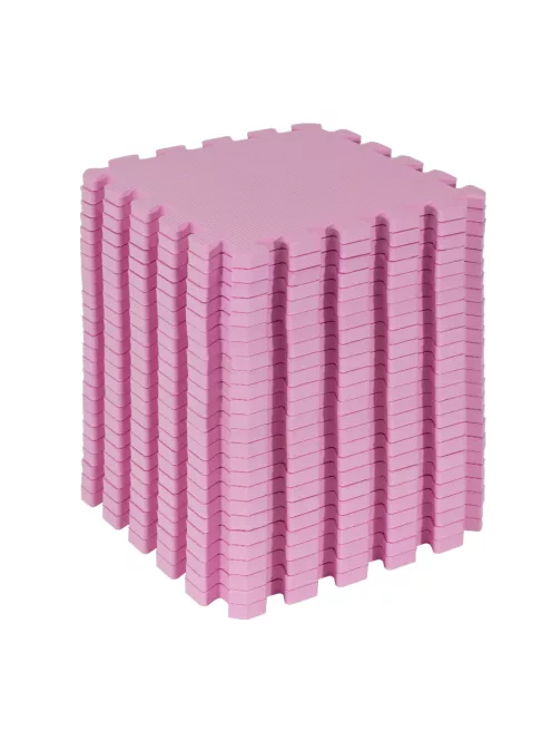 Puzzle habszivacs játszószőnyeg szett Pink 150x150cm