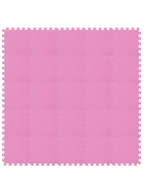 Puzzle habszivacs játszószőnyeg szett Pink 150x150cm
