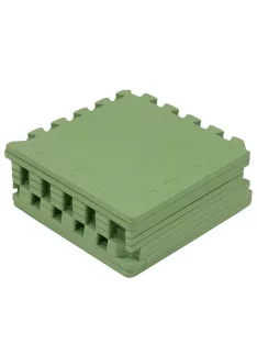   Puzzle habszivacs játszószőnyeg szegéllyel Green 92x92 cm