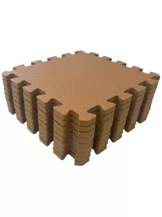 Puzzle habszivacs játszószőnyeg Brown 90x90 cm