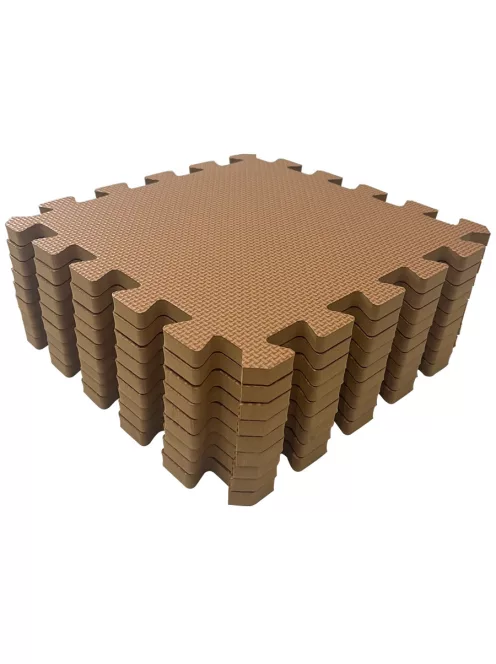 Puzzle habszivacs játszószőnyeg Brown 90x90 cm