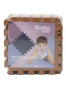 Puzzle habszivacs játszószőnyeg Brown 90x90 cm