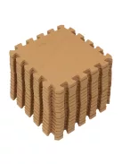 Puzzle habszivacs játszószőnyeg Brown 120x120cm