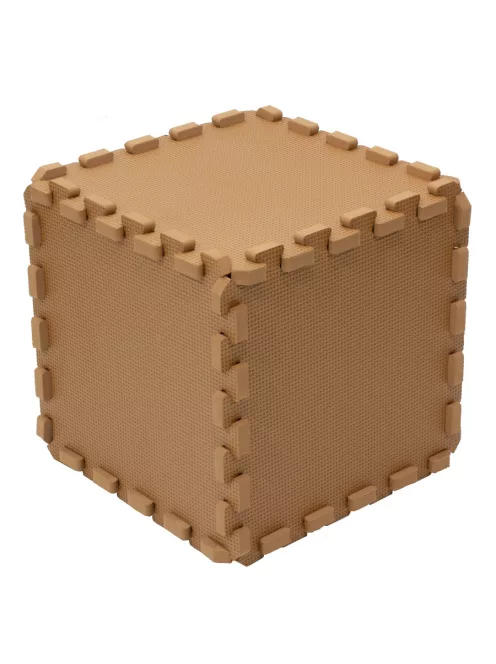 Puzzle habszivacs játszószőnyeg Brown 120x120cm