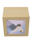 Puzzle habszivacs játszószőnyeg Brown 120x120cm