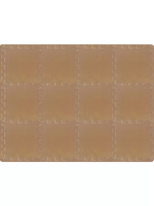 Puzzle habszivacs játszószőnyeg szegéllyel Brown 92x122 cm