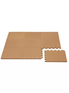   Puzzle habszivacs játszószőnyeg szegéllyel Brown 92x92 cm