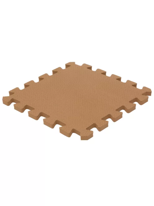Puzzle habszivacs játszószőnyeg szegéllyel Brown 92x92 cm