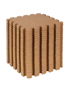 Puzzle habszivacs játszószőnyeg szett Brown 150x150cm