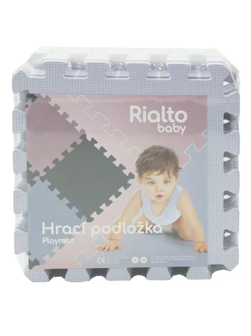 Puzzle habszivacs játszószőnyeg Silver 90x90 cm