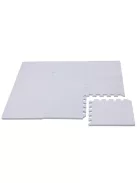 Puzzle habszivacs játszószőnyeg szegéllyel Silver 92x92 cm