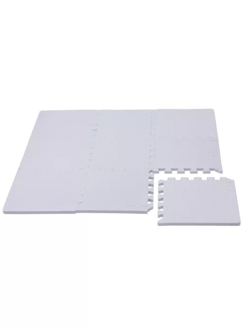 Puzzle habszivacs játszószőnyeg szegéllyel Silver 92x92 cm