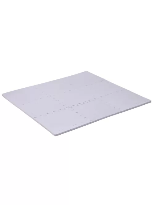 Puzzle habszivacs játszószőnyeg szegéllyel Silver 92x92 cm