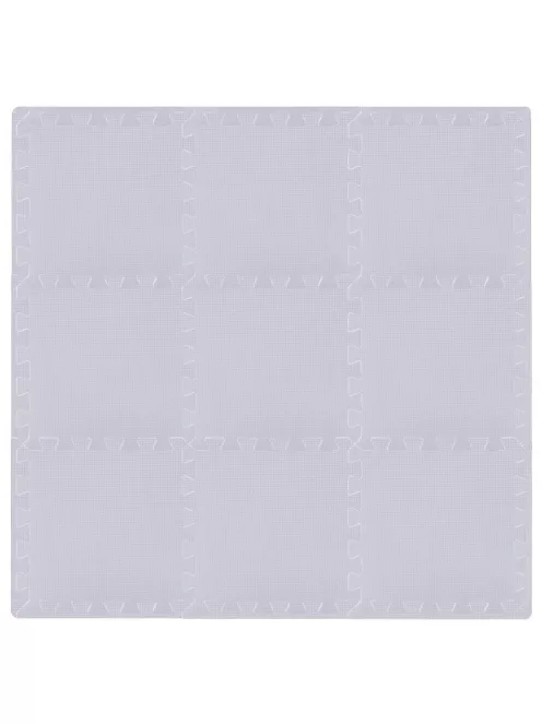 Puzzle habszivacs játszószőnyeg szegéllyel Silver 92x92 cm