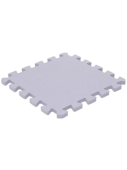 Puzzle habszivacs játszószőnyeg szegéllyel Silver 92x92 cm