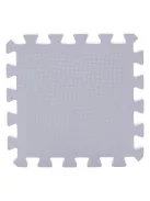 Puzzle habszivacs játszószőnyeg szegéllyel Silver 92x92 cm