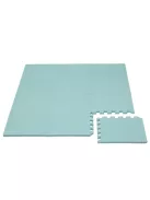 Puzzle habszivacs játszószőnyeg szegéllyel Light Green 92x122 cm