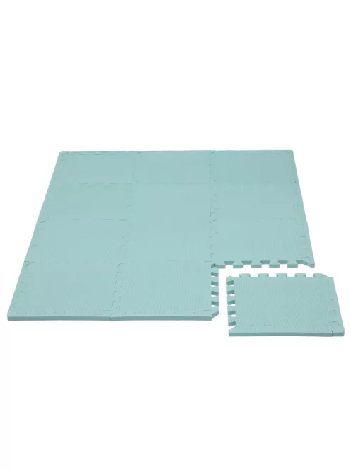 Puzzle habszivacs játszószőnyeg szegéllyel Light Green 92x122 cm