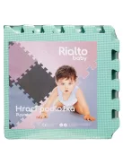 Puzzle habszivacs játszószőnyeg szegéllyel Light Green 92x92 cm