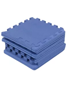   Puzzle habszivacs játszószőnyeg szegéllyel Blue 92x122 cm