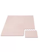Puzzle habszivacs játszószőnyeg szegéllyel Light Pink 92x122 cm