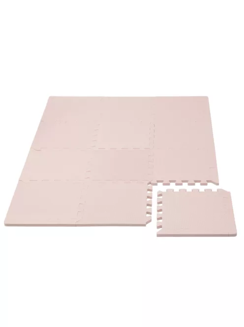 Puzzle habszivacs játszószőnyeg szegéllyel Light Pink 92x122 cm