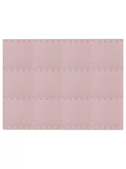 Puzzle habszivacs játszószőnyeg szegéllyel Light Pink 92x122 cm