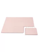 Puzzle habszivacs játszószőnyeg szegéllyel Light Pink 92x92 cm