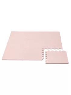   Puzzle habszivacs játszószőnyeg szegéllyel Light Pink 92x92 cm