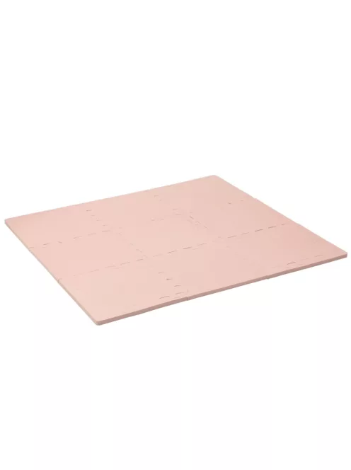 Puzzle habszivacs játszószőnyeg szegéllyel Light Pink 92x92 cm