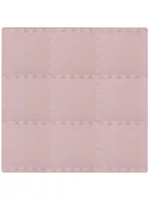 Puzzle habszivacs játszószőnyeg szegéllyel Light Pink 92x92 cm