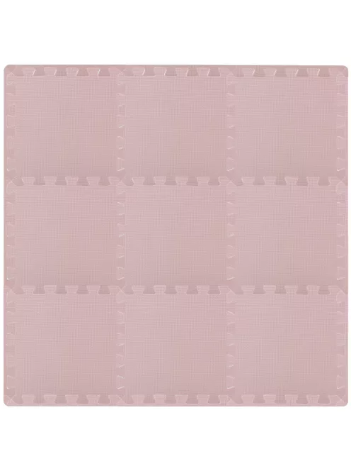 Puzzle habszivacs játszószőnyeg szegéllyel Light Pink 92x92 cm