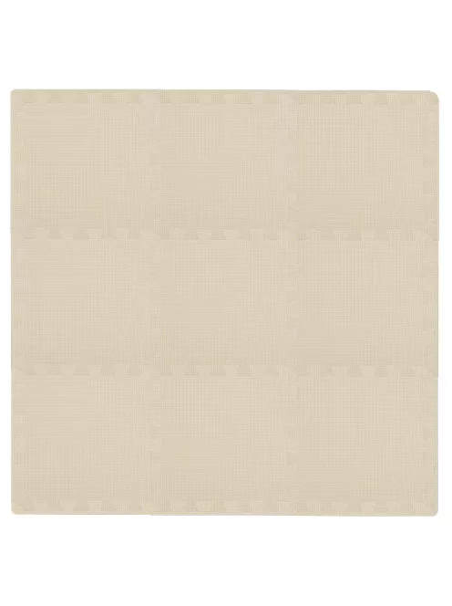Puzzle habszivacs játszószőnyeg szegéllyel Light Beige 92x92 cm
