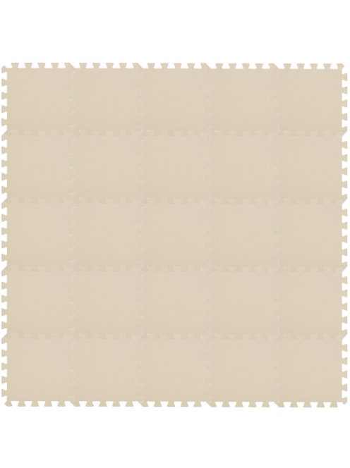 Puzzle habszivacs játszószőnyeg szett Light Beige 150x150cm