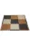 Puzzle habszivacs játszószőnyeg szegéllyel Brown Beige Grey 92x92 cm