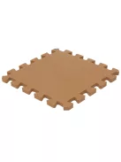 Puzzle habszivacs játszószőnyeg szegéllyel Brown Beige Grey 92x92 cm
