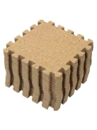 Puzzle habszivacs játszószőnyeg parafa felülettel 120x120cm