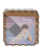 Puzzle habszivacs játszószőnyeg parafa felülettel 90x90 cm