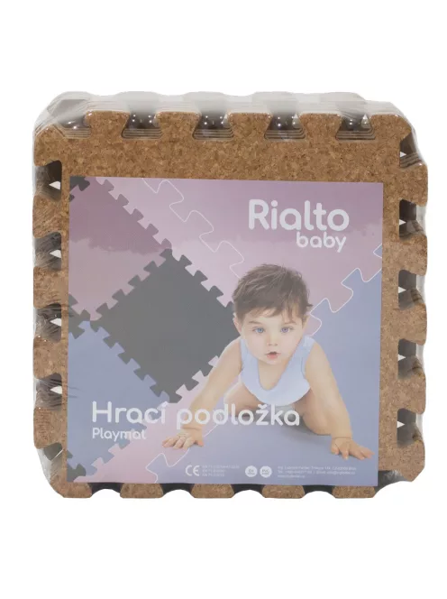Puzzle habszivacs játszószőnyeg parafa felülettel 90x90 cm
